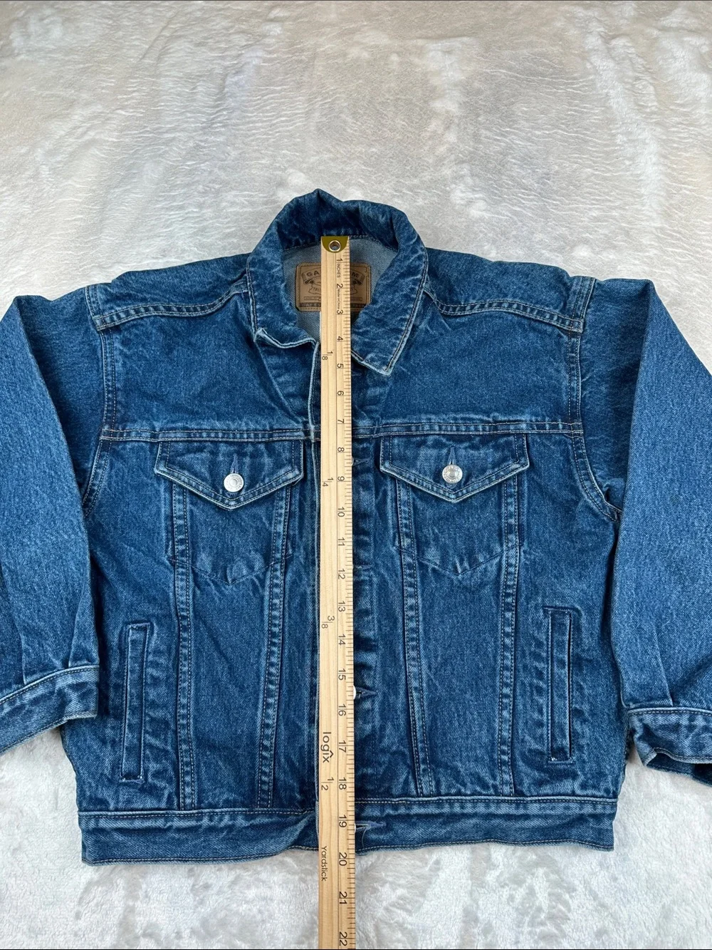 Vintage GAP Denim Jacket Youth Large L/G Blue Trucker Jean Coat 100% Cotton